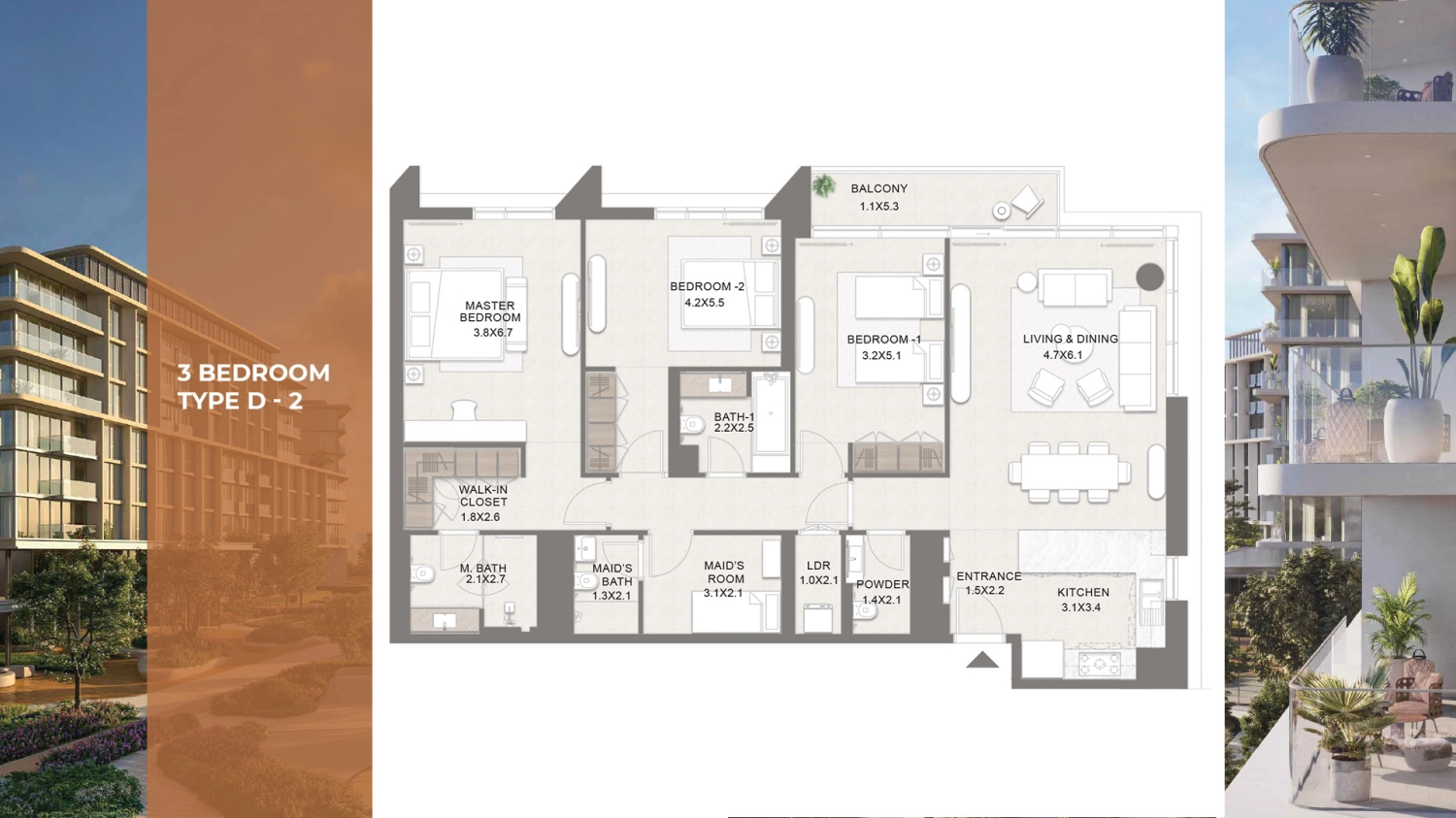 3 BR - Type A
